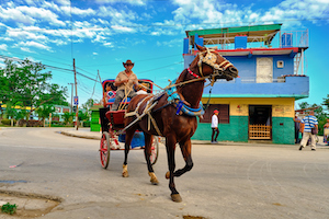 Cuba Bayamo horse carriage